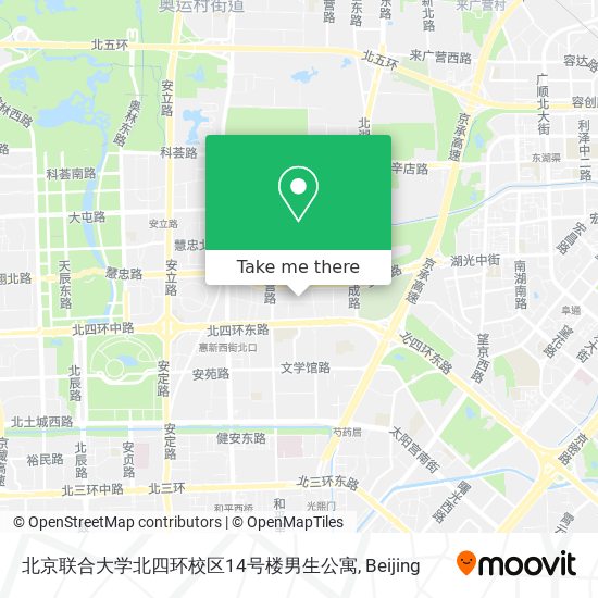 北京联合大学北四环校区14号楼男生公寓 map