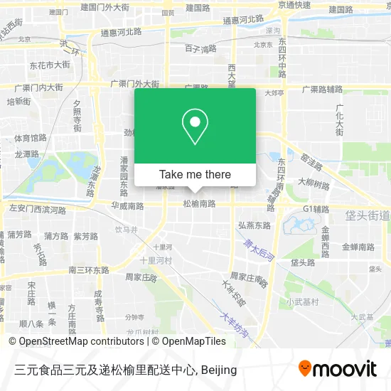 三元食品三元及递松榆里配送中心 map