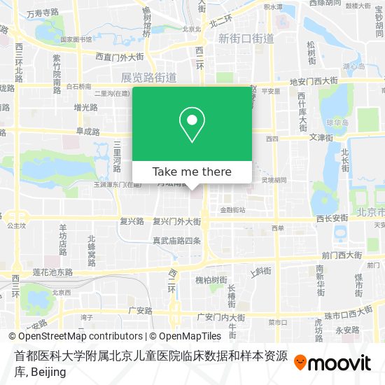 首都医科大学附属北京儿童医院临床数据和样本资源库 map