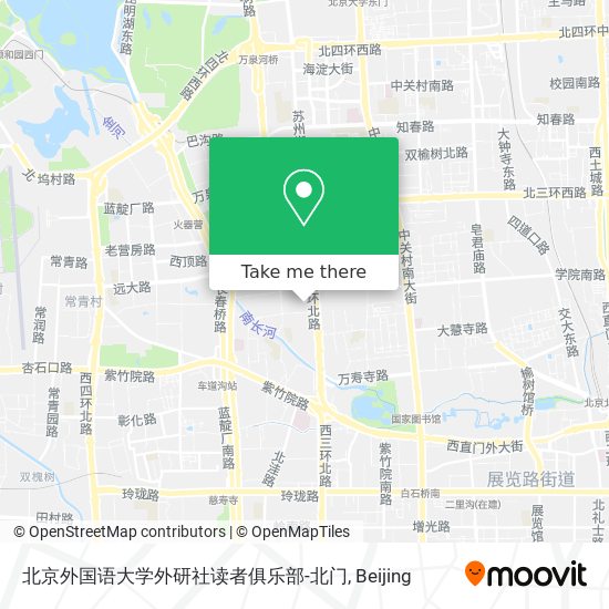 北京外国语大学外研社读者俱乐部-北门 map