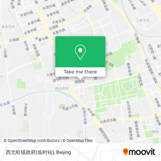 西北旺镇政府(临时站) map