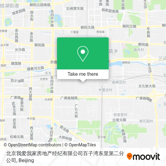 北京我爱我家房地产经纪有限公司百子湾东里第二分公司 map