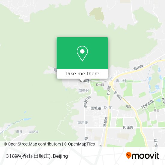 318路(香山-田顺庄) map