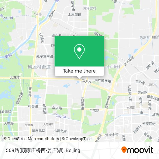569路(顾家庄桥西-姜庄湖) map