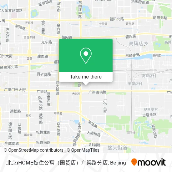 北京iHOME短住公寓（国贸店）广渠路分店 map