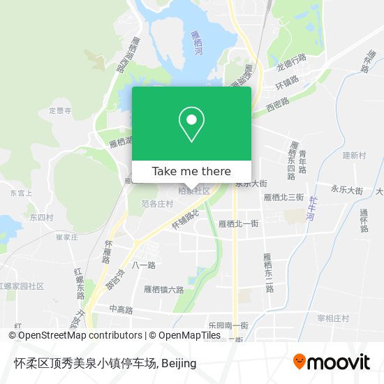 怀柔区顶秀美泉小镇停车场 map