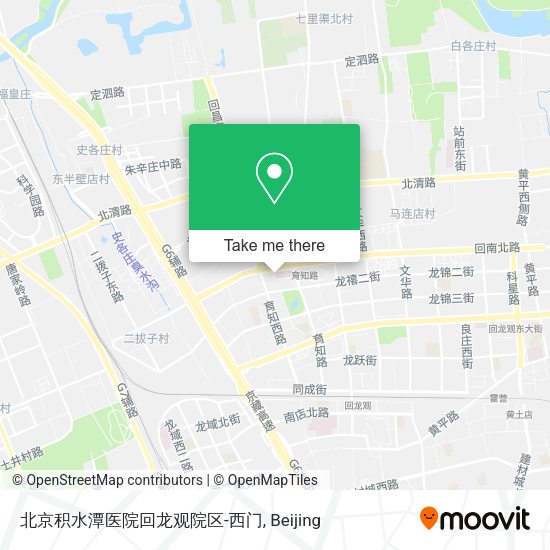 北京积水潭医院回龙观院区-西门 map