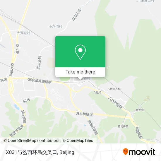 X031与岔西环岛交叉口 map