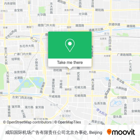 咸阳国际机场广告有限责任公司北京办事处 map