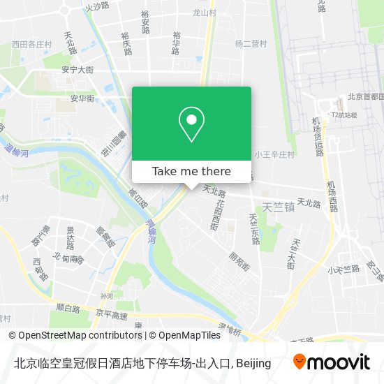 北京临空皇冠假日酒店地下停车场-出入口 map