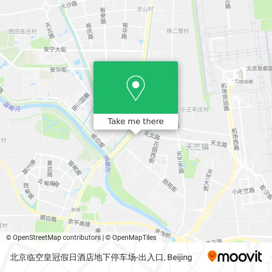 北京临空皇冠假日酒店地下停车场-出入口 map