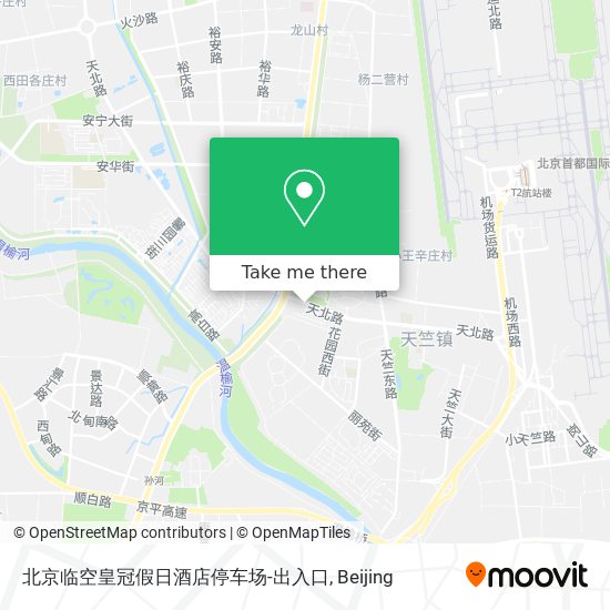 北京临空皇冠假日酒店停车场-出入口 map