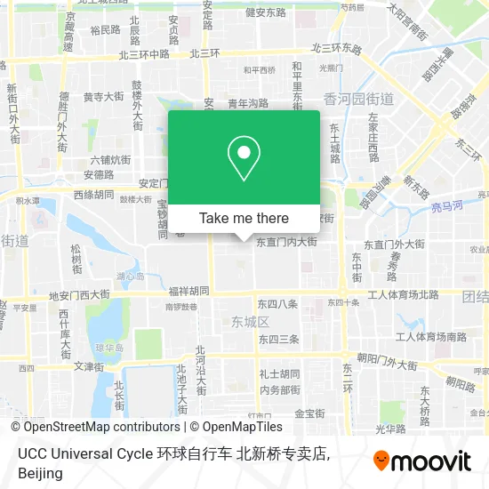UCC Universal Cycle 环球自行车 北新桥专卖店 map