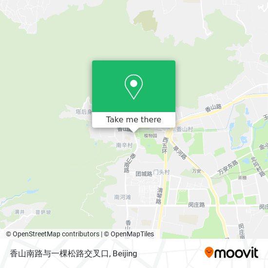 香山南路与一棵松路交叉口 map