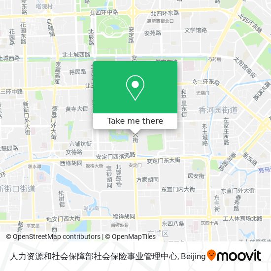 人力资源和社会保障部社会保险事业管理中心 map