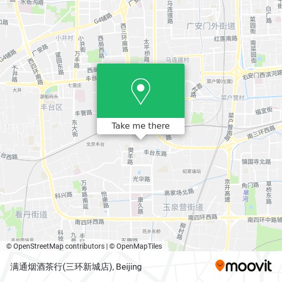 满通烟酒茶行(三环新城店) map