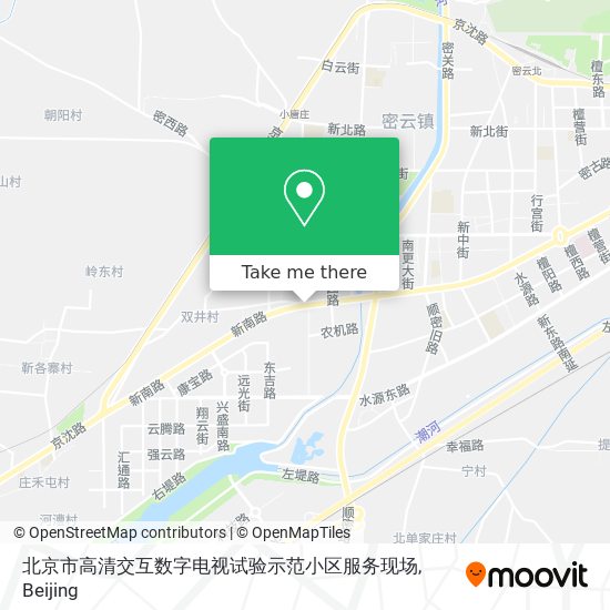 北京市高清交互数字电视试验示范小区服务现场 map