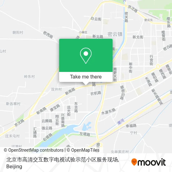北京市高清交互数字电视试验示范小区服务现场 map