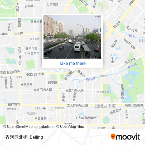 香河园北街 map