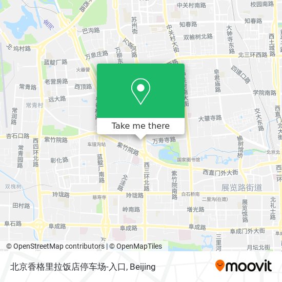 北京香格里拉饭店停车场-入口 map