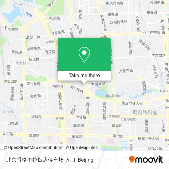 北京香格里拉饭店停车场-入口 map