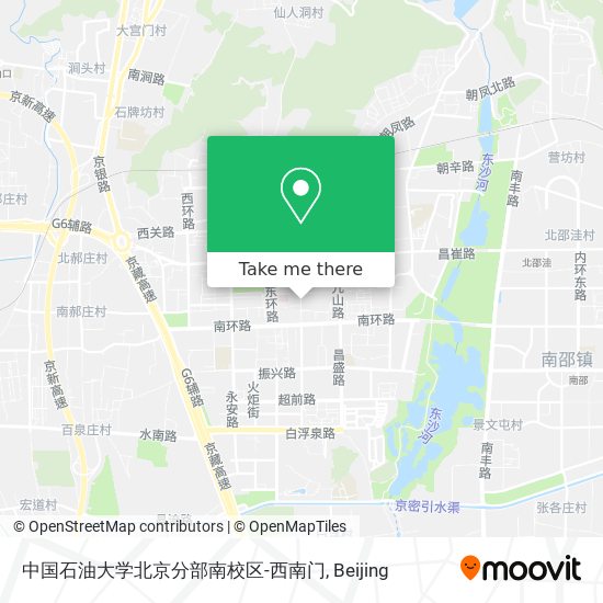 中国石油大学北京分部南校区-西南门 map