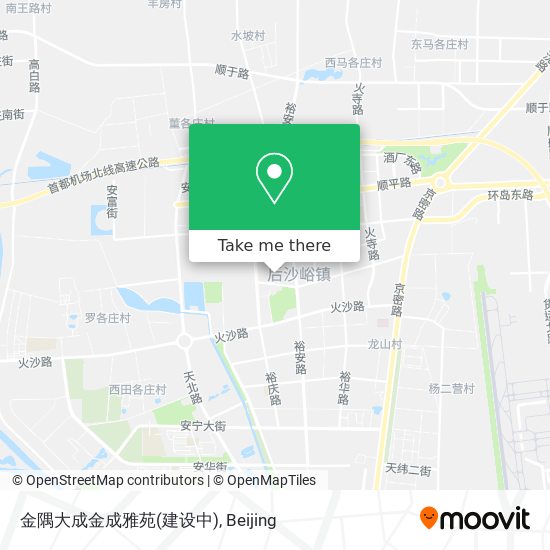 金隅大成金成雅苑(建设中) map
