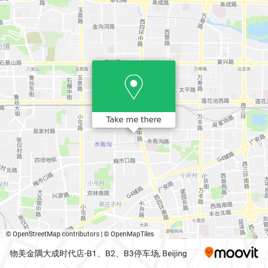 物美金隅大成时代店-B1、B2、B3停车场 map