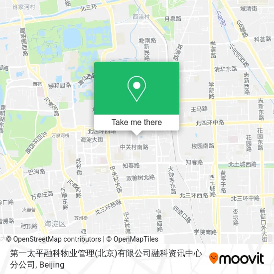 第一太平融科物业管理(北京)有限公司融科资讯中心分公司 map