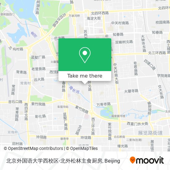 北京外国语大学西校区-北外松林主食厨房 map
