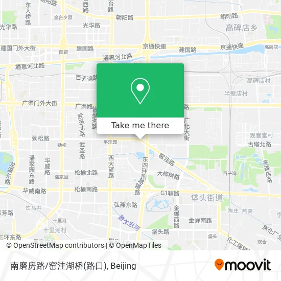 南磨房路/窑洼湖桥(路口) map