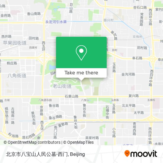 北京市八宝山人民公墓-西门 map