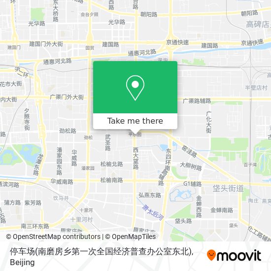停车场(南磨房乡第一次全国经济普查办公室东北) map