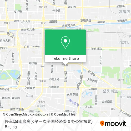 停车场(南磨房乡第一次全国经济普查办公室东北) map