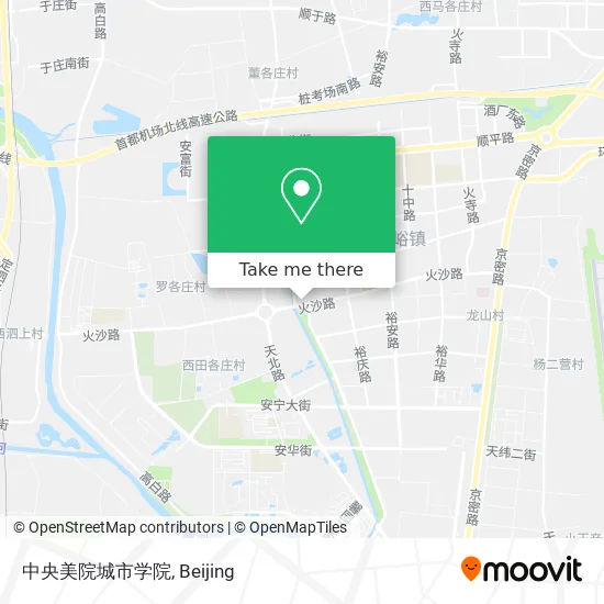中央美院城市学院 map