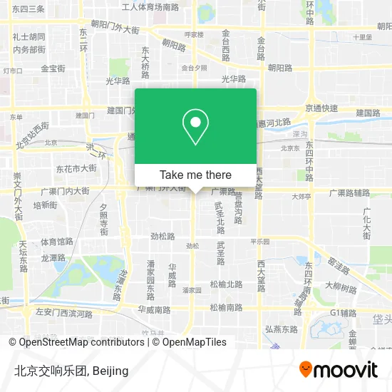 北京交响乐团 map