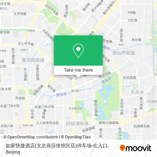 如家快捷酒店(北京燕莎使馆区店)停车场-出入口 map