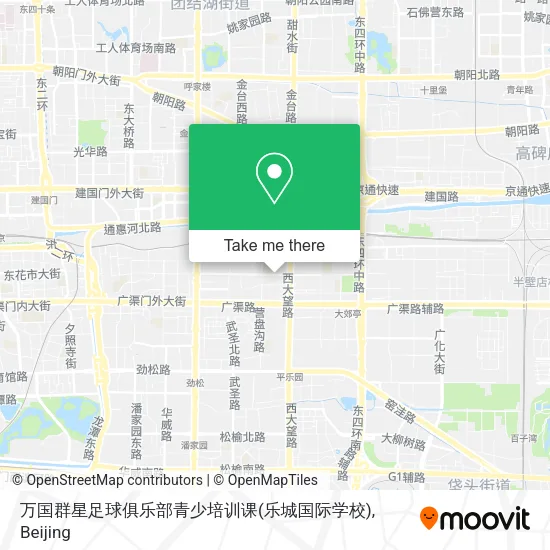 万国群星足球俱乐部青少培训课(乐城国际学校) map