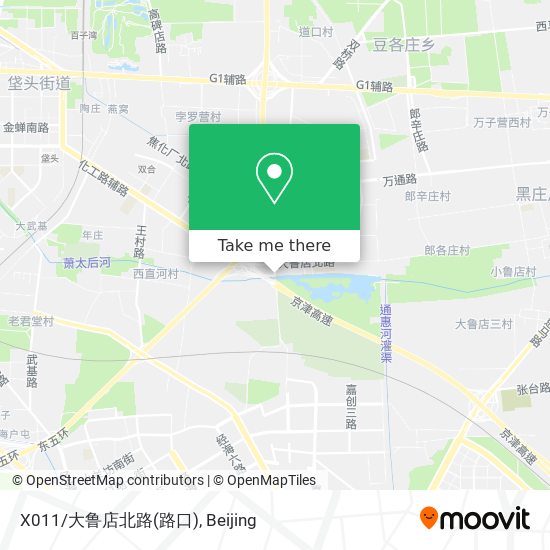 X011/大鲁店北路(路口) map