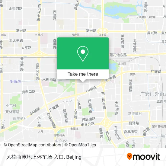 风荷曲苑地上停车场-入口 map
