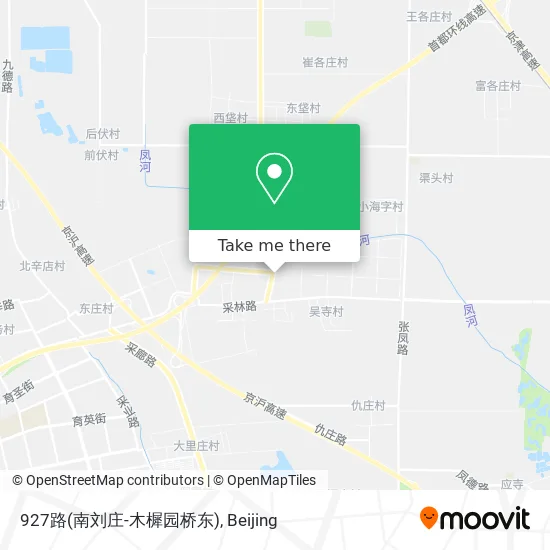 927路(南刘庄-木樨园桥东) map