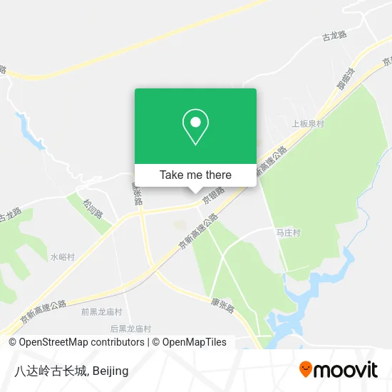 八达岭古长城 map