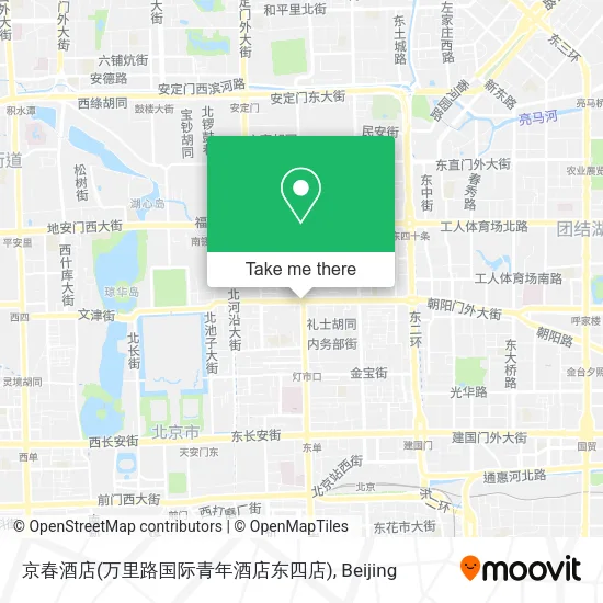 京春酒店(万里路国际青年酒店东四店) map