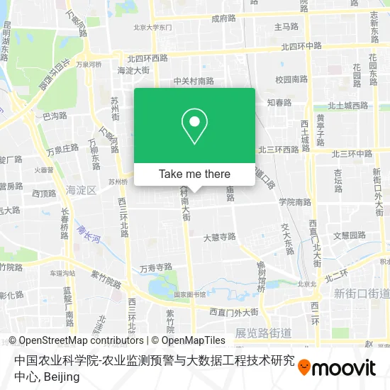 中国农业科学院-农业监测预警与大数据工程技术研究中心 map