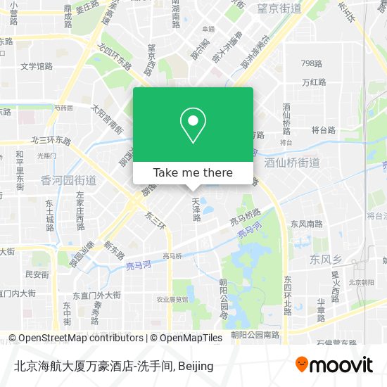 北京海航大厦万豪酒店-洗手间 map