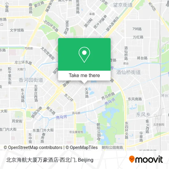 北京海航大厦万豪酒店-西北门 map