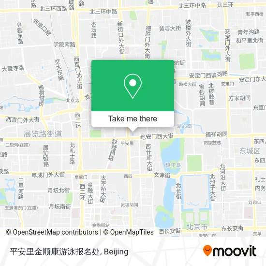 平安里金顺康游泳报名处 map