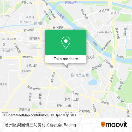 通州区梨园镇三间房村民委员会 map