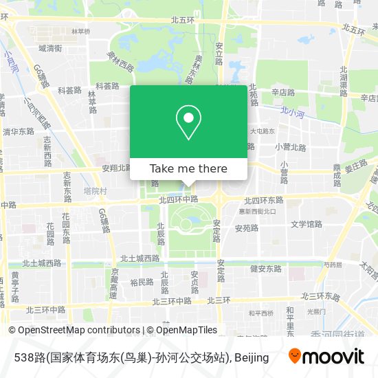 538路(国家体育场东(鸟巢)-孙河公交场站) map