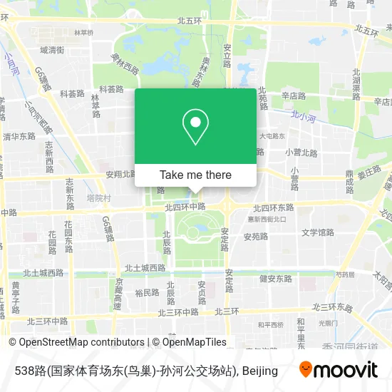 538路(国家体育场东(鸟巢)-孙河公交场站) map